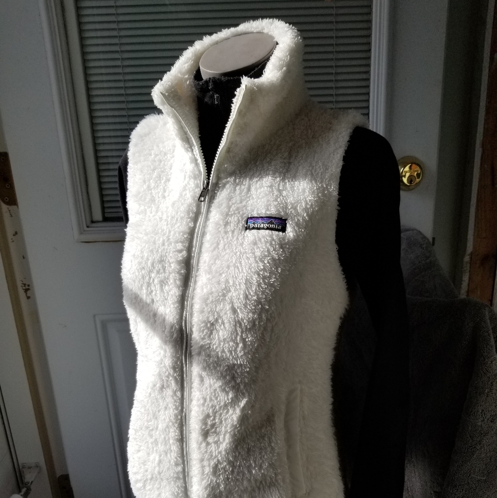 Patagonia White Sherpa Fleece Vest